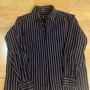 Axcess Men's Black Striped Shirt